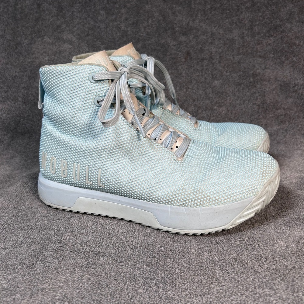 NOBULL SuperFabric High Top Trainer Sneakers Blue Athletic Shoes Men 7.5 Women 9